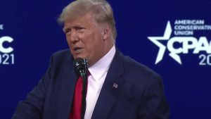 Erste Rede von Donald Trump nach Amtsausscheiden; Bild: Screenshot Youtube