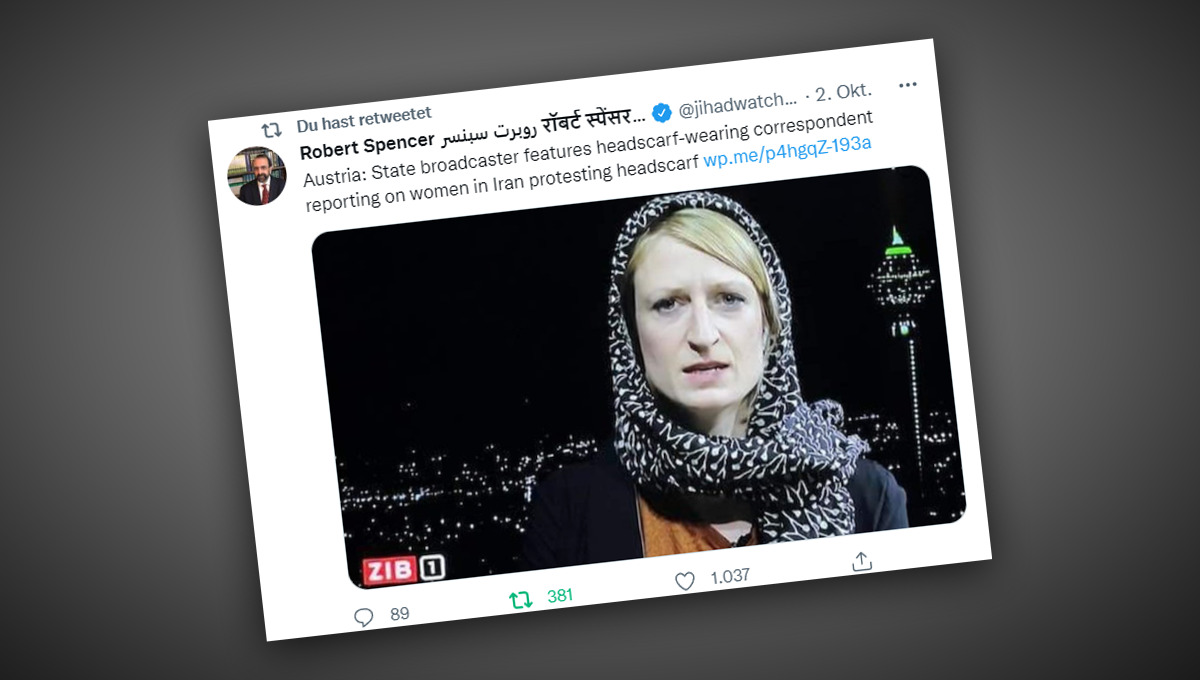 ORF erregt weltweit Zorn: Moderatorin berichtete mit Kopftuch über Kopftuch-Proteste