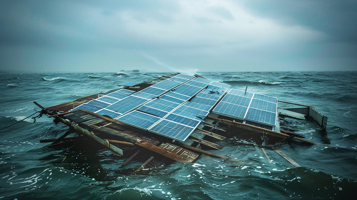 Klimawahn trifft auf Naturgewalten: Sturm zerstört weltweit größte schwimmende Solarfarm