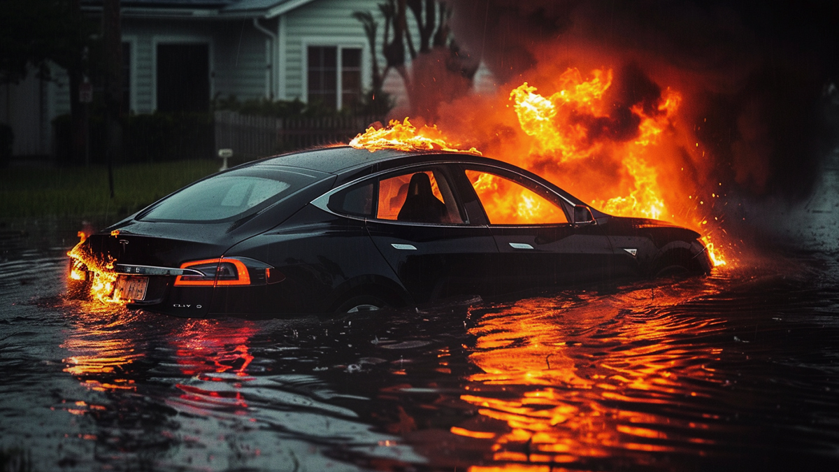 Hurrikan Helene: Elektroautos in Florida gehen in Flammen
auf