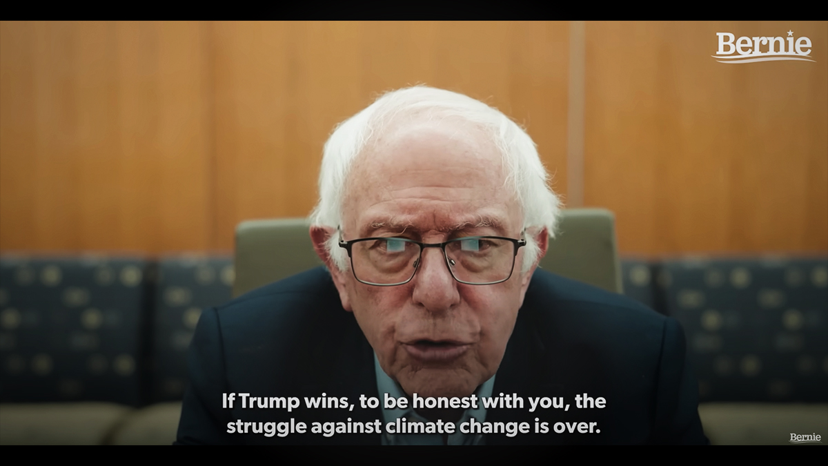 Bernie Sanders mit ganz besonderer Trump-Werbung: Trump-Sieg wird Klimawahn weltweit beenden!