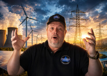 Der deutsche Energieanalyst Stefan Spiegelsperger (Energie & Outdoor Chiemgau). Bildcollage Report24